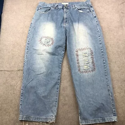 Vintage Tool Jeans Mens 42x32 Blue Denim Baggy Y2K Skater Hiphop Wide Leg Faded • $48.98