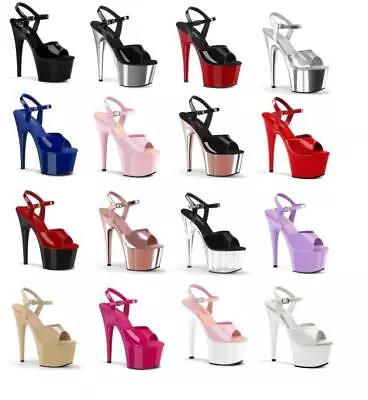 £67.40 • Buy High Heel Dancer Shoes Ankle Strap Pole Lap Dancing Pleaser Adore 709 Sizes 3-9