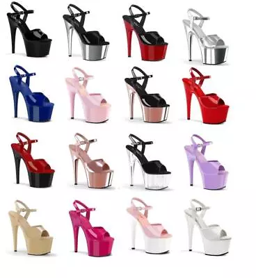 £67.40 • Buy Pleaser Adore 709 High Heel Ankle Strap Pole Dancing Lap Dancer Shoes Sizes 3-9