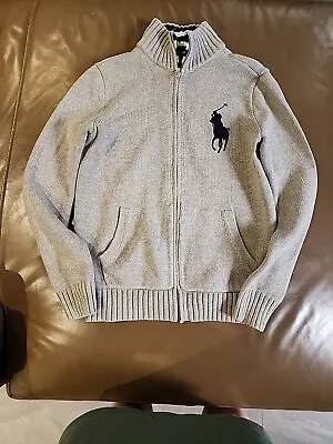 Polo Big Pony Ralph Lauren Boys Zip Cardigan Jacket Large EUC • $30