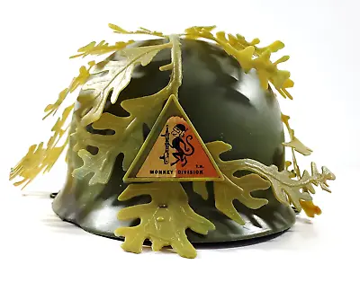 1960s Vintage Remco Monkey Division Jungle Camouflage Army Plastic Toy Helmet • $51.96