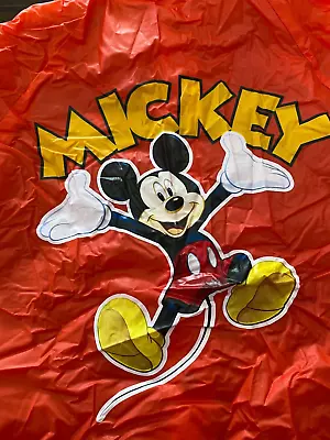 Disney Parks Mickey Mouse Red Rain Coat Kids Size S 100% Vinyl • $9.99