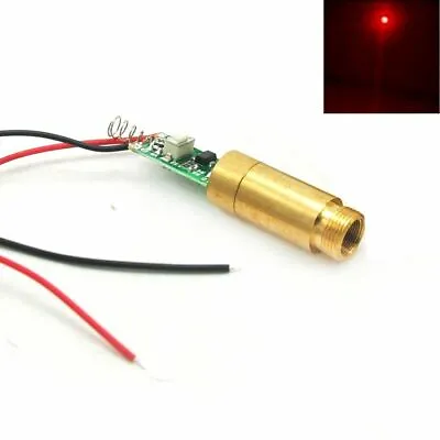 Focusable 200mW 650nm Red Visible Beam Dot Laser Diode Module 3-5V Driver Brass • £16.62