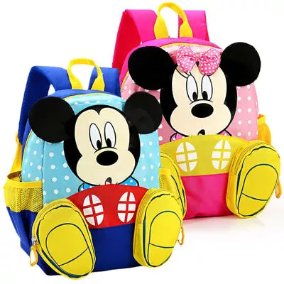 Mickey Minnie Mouse Rucksack Satchel Kids Boys Girls Junior School Bag Backpack • £16.49