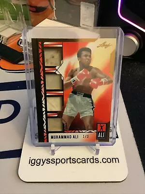 Muhammad Ali 1/3 Game-worn Quad Patch 2024 Leaf Muhammad Ali Legacy Collection • $71