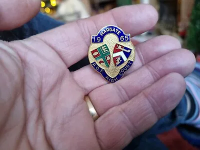 £4.50 • Buy 1965 AOF Ancient Order Of Foresters Margate High Court Enamel Badge VGC 1960s