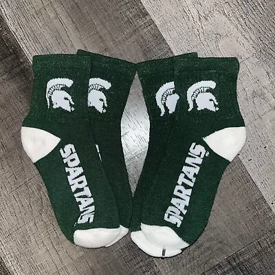 2 Pair Set Michigan State Spartans College 1/4 Length Socks Youth Kids 2 Pair • $10.33