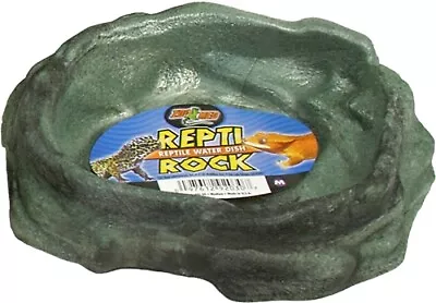 Zoo Med Reptile Rock Water Dish MediumBlack Reptile Terrarium Decor • $11.96