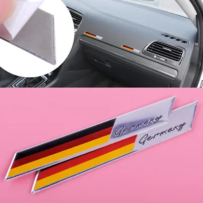 $6.53 • Buy 2x 3D Metal Germany Flag Car Emblem Badge Decal Fender Trunk Sticker Fit For VW
