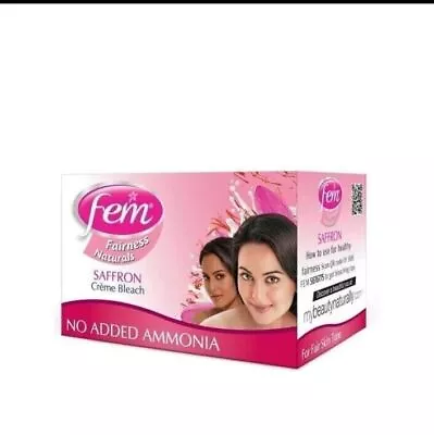 Fem Fairness Naturals SAFFRON Creme 8 G Bleach Healthy Fair Skin No Amonia Added • £6.76