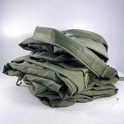 VTG 3 US Army Military Duffel Bag OD Green Nylon Sea Bags Carry Straps Luggage • $52