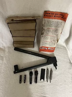 Vintage Cherry G25B Hand Riveter Rivet Gun With Accessories • $39.99