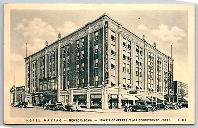Newton Iowa~Hotel Maytag~Capitol Theatre: Bottoms Up~Candy~1939 B&W Postcard • $13