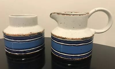 £38.94 • Buy Stonehenge Midwinter Blue Creamer & Sugar Bowl England