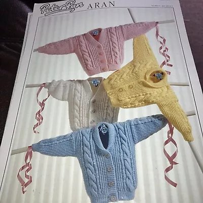 Baby Knitting Pattern Peterpan P732. Aran.  Size 20-26 Inch • £0.99