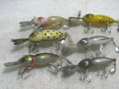 Six Vintage Whopper Stopper Baby Hellbender Deep Diving Lure Lures Sherman Texas • $19.98