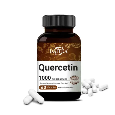 Quercetin 1000mg Capsules 98% Extract - Genuine Quercetin - Vegan Capsules • £13.04