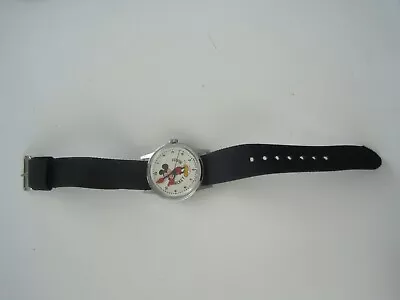 Mickey Mouse Watch Red Hands Works 1970s Vintage Larger Face • $49.97