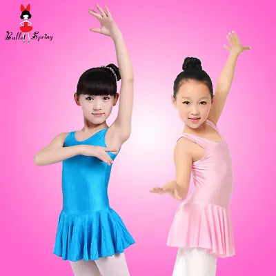 UK Seller Girls Fairy Dress Leotard Lycra Ballet Skirt Costume Dance Dress 123 • £7.34