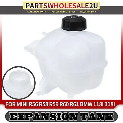 Pressurized Coolant Reservoir With Cap For BMW 118i 318i I3 I3s I8 Mini Cooper • $29.39