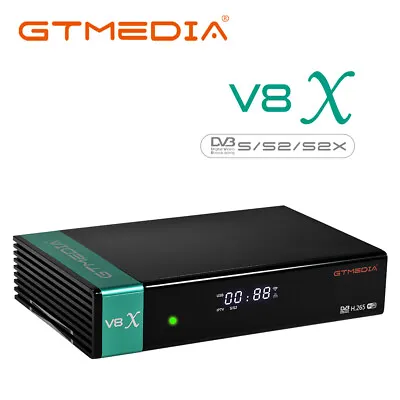 GTMedia V8X Full HD 1080P DVB-S/S2/S2X FTA Satelite Receiver Built-in WiFi H.265 • $54.14