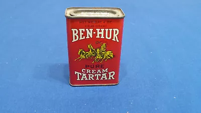 Vintage Ben-Hur Cream Of Tartar Spice Tin 1930’s – 1940’s • $12