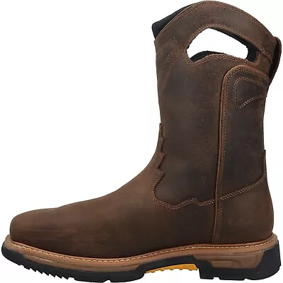Dan Post Men's 11-Inch Pull-On Wide Width In All Over Tan Distressed Boots • $29.99