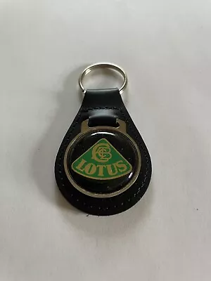 Lotus Keychain Lotus Key Chain Black Leather • $19.49