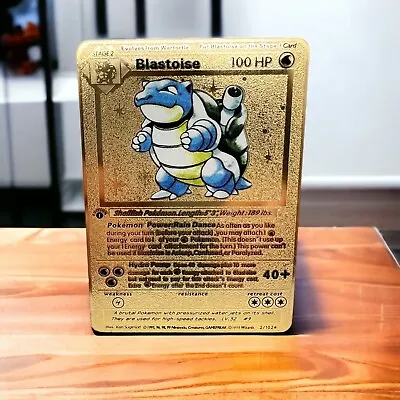 Blastoise 1st Edition Gold Metal Pokemon Card Collectible/Gift/Display • $11.99