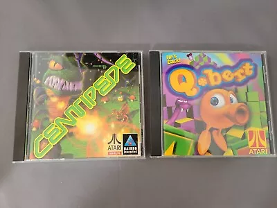 Vintage Centipede & Q*bert PC CD-ROM 1998 Windows 95/98 Atari Lot • $6.99