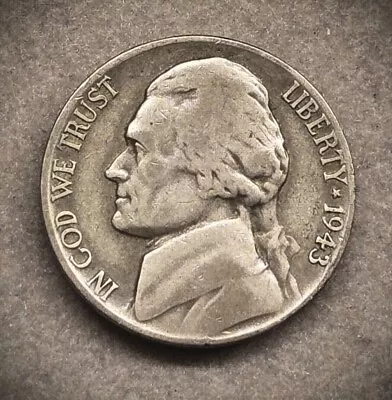1943 D Jefferson Silver Wartime Nickel ** Very Fine Coin ** • $3