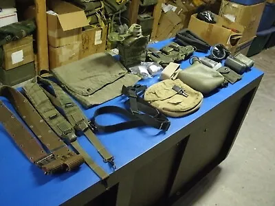 Lot Of Us Army Alice Gear With 2q Canteen Belt  Canteen shovel • $129.95