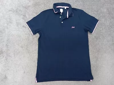 Jack Wills Mens Polo Shirt Blue Poly Cotton Adult Size Medium • £5.94