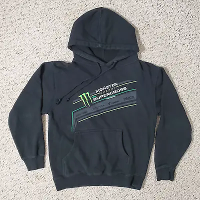 Monster Energy AMA Supercross IND4000C Pullover Hoodie Black Medium? See Measur. • $31.99