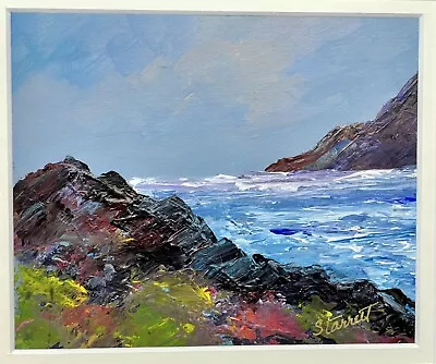 Original 1998 Seascape Acrylic Painting By Maui Hawaii Artist Elaine Starrett • $174.95