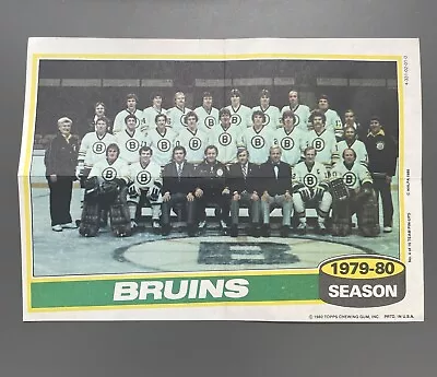 1980 Topps Team Posters Boston Bruins Hockey  #4 Boston Bruins 7x5 Inch • $3.95