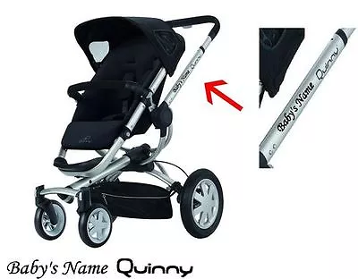 Personalised Name Quinny Logo Buzz Zapp Pram  Stickers Decals Choice Of Colours • £4.99