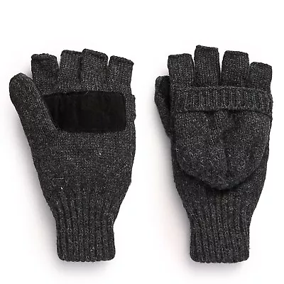 Igloos Ragg Wool Mitten Pop-Top – Charcoal Insulated One Size NWT • $14.99