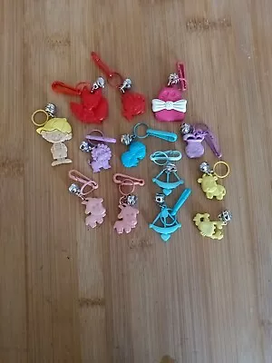 Vintage 80s Plastic Bell Charm Lot Of 13  • $22