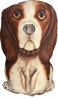 Basset Hound Beagle Dog Pillow Vintage 1970’s Stitched Panels • $38.25