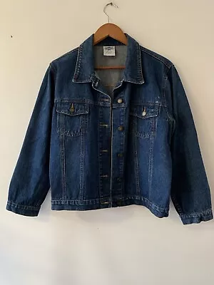 Blue Ridge Womens Dark Blue Cotton Denim Jacket Sz 14 Vgc • $39