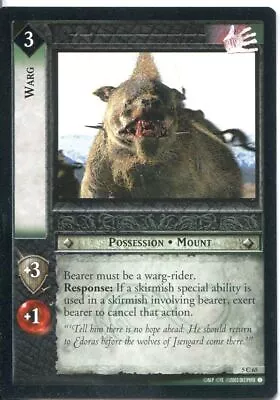 Lord Of The Rings CCG Card BohD 5.C65 Warg • £0.99