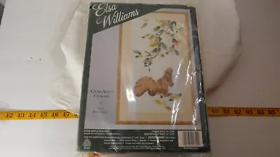 Rare Elsa Williams Crewel Kit Crab Apple Craving 00352 10  X 20  Squirrel • $124.99