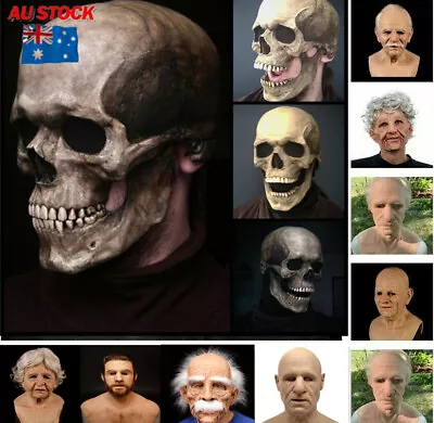 Latex Old Man Mask Male Disguise Cosplay Costume Halloween Realistic Party Props • $26.49