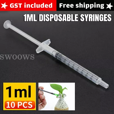 40x 1ml Disposable Syringes Slip Tip Hydroponics Nutrient Measuring Plastic NEW • $5.75