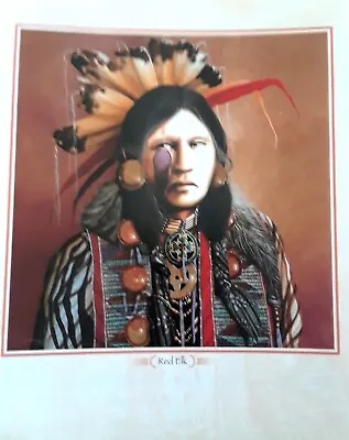 J.D.Challenger  RED ELK Native American - Western Art Print 9x11 • $7.99