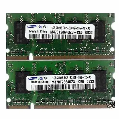 2GB Kit 2x 1GB Apple MacBook 2.0GHz 13  A1181 DDR2 Laptop RAM Notebook Memory • $8.29