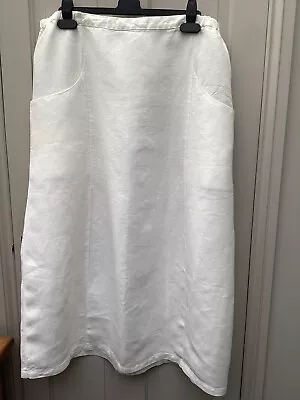 Sahara White Linen Skirt Size XL • £25