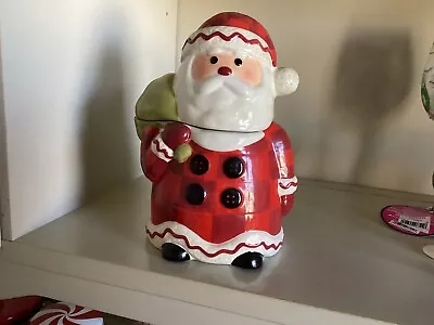 Hallmark Christmas Cookie Jar SANTA WITH BAG FULL OF TOYS New Condition • $12