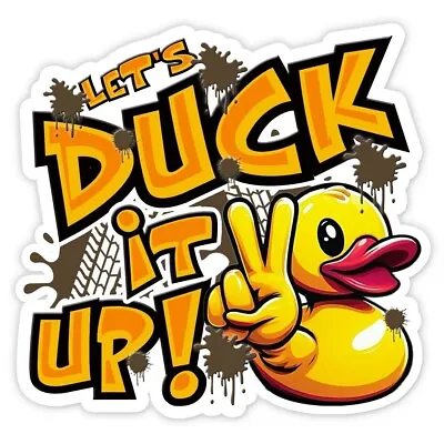 Funny Rubber Duck Game Decal Sticker 4x4 Off-Road ATV Waterproof Peace Sign Wave • $2.99